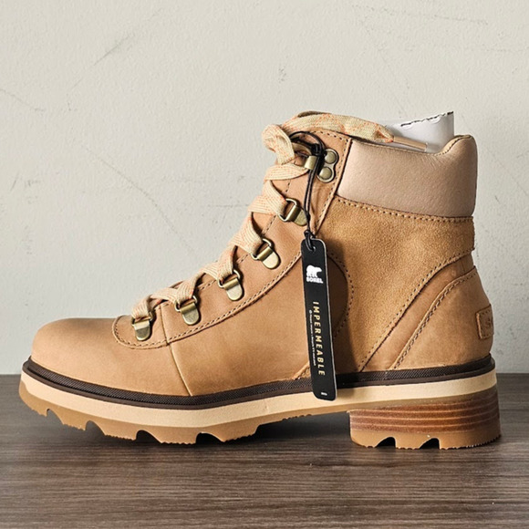 Sorel Women's Lennox Hiker STKD WP Boots Size 10  Tawny Buff NWT - Picture 4 of 8